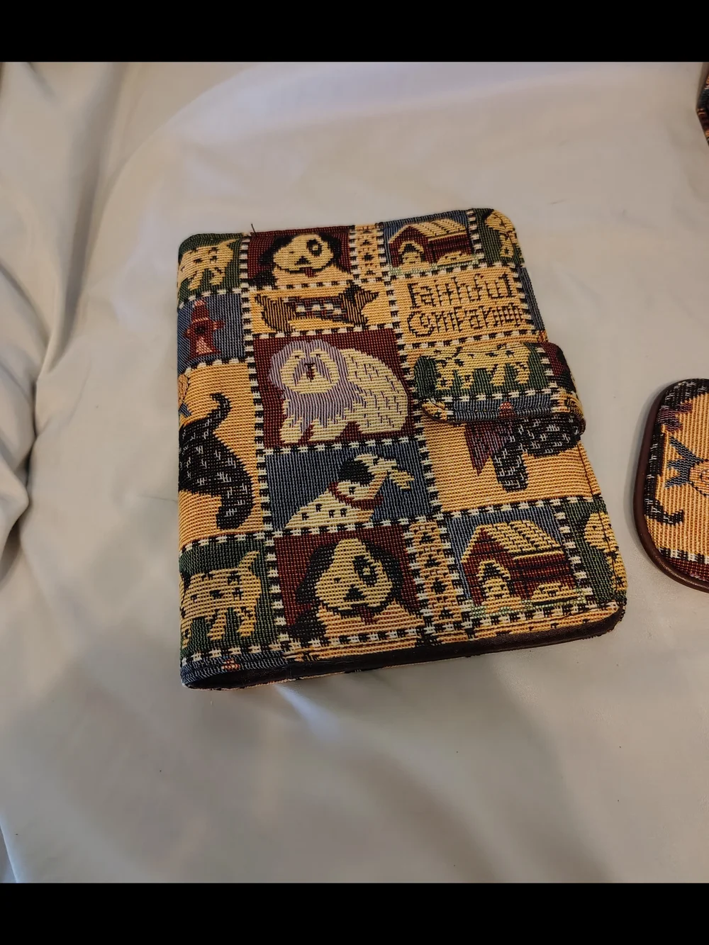 Vintage 2002 Faithful Companion Cottagecore Grandmacore Dog Tapestry Journal Set